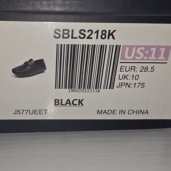 Kids Moccasins | Bruno Marc | 11C Black Moccasins with Red Accent - Picture 7 of 9